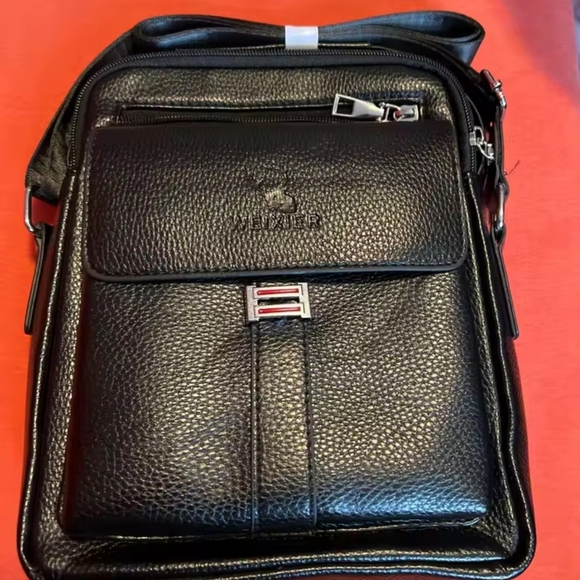 Men’s Crossbody Shoulder Bag - PU Leather - Picture 9 of 14